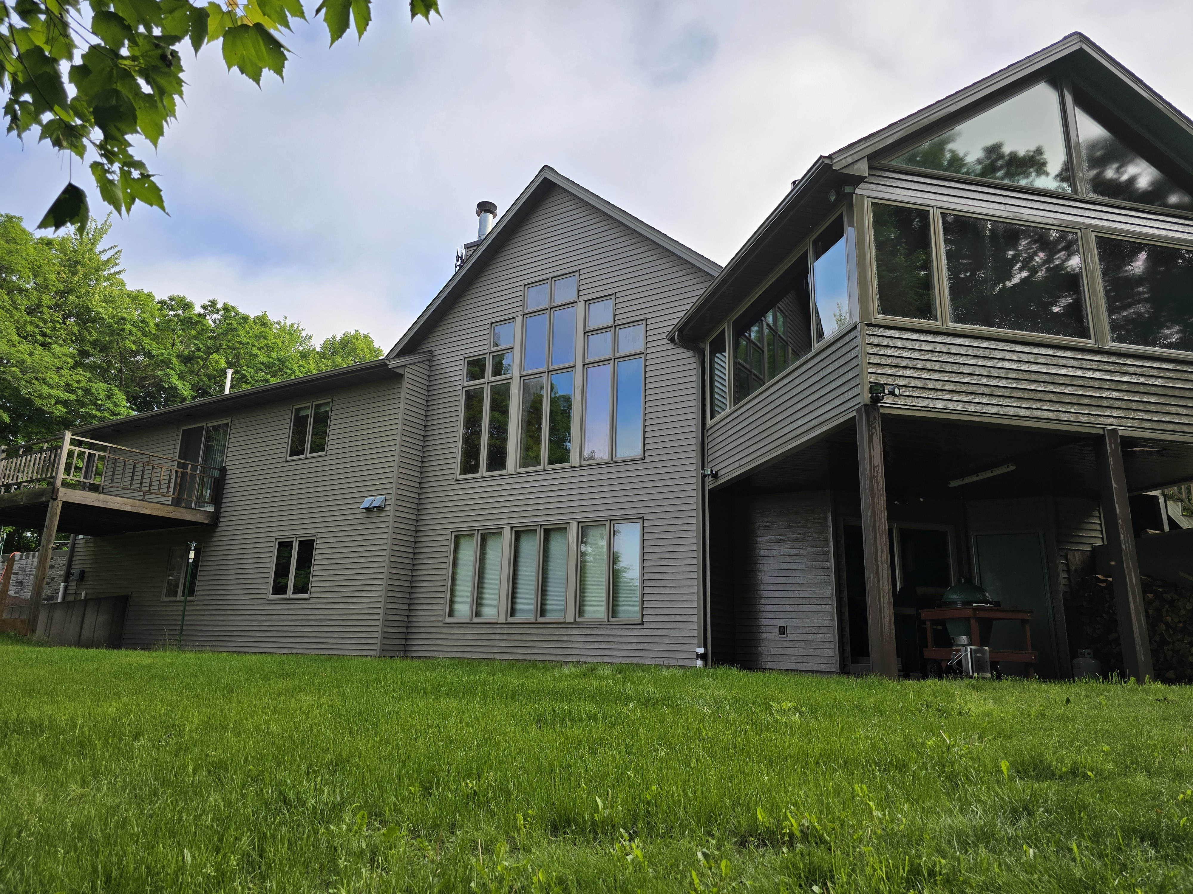 Expert Window Cleaning of the Interior and Exterior of this beautiful Eau Claire, WI home.